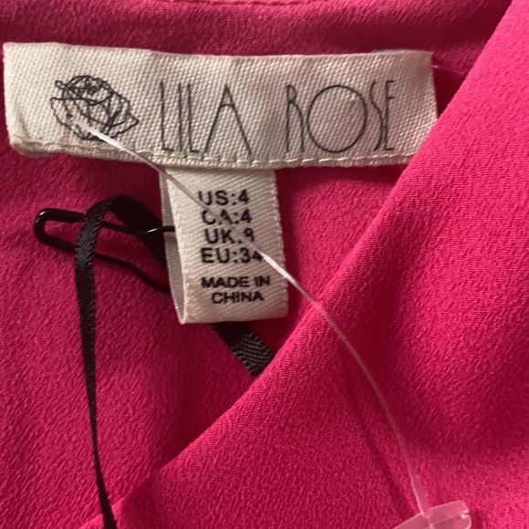 LILA ROSE Fushia spaghetti slip dress size 4, NWOT - Picture 10 of 13